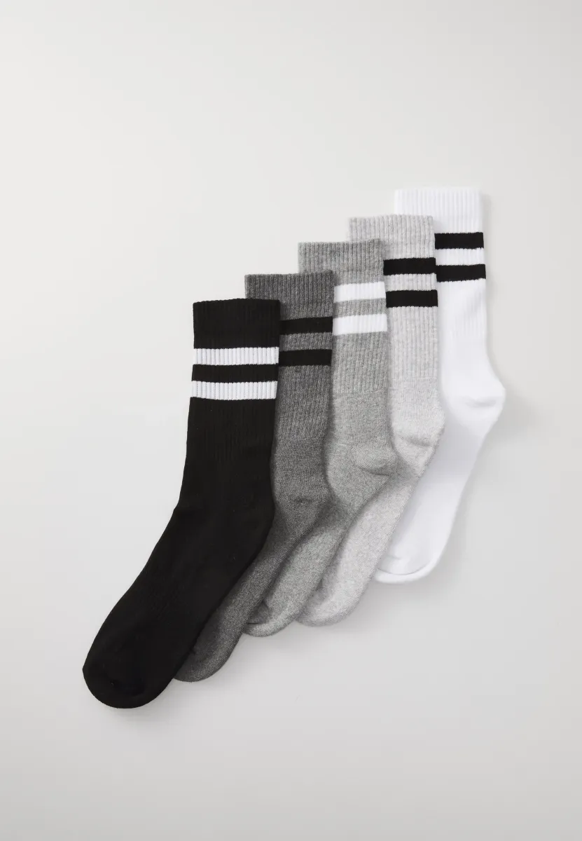 UNISEX 5 PACK - Socken - mottled grey/white