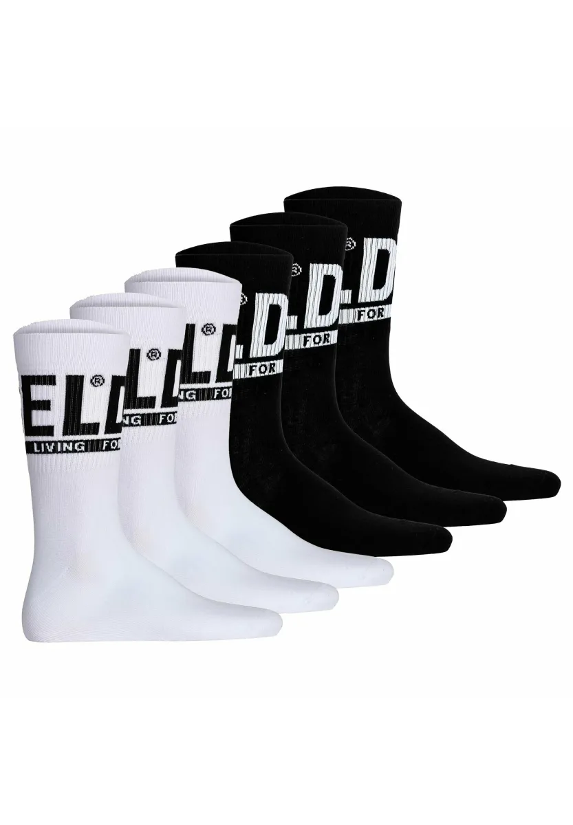 UNISEX  6ER PACK  - Socken - schwarz weiß