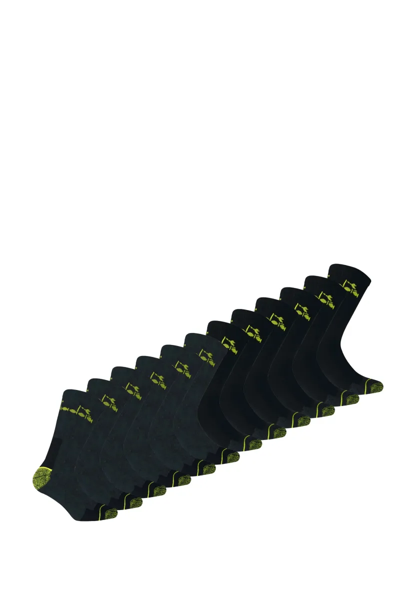 UNISEX ARBEITS 12ER PACK - LOGO EINFARBI - Socken - schwarz anthrazit
