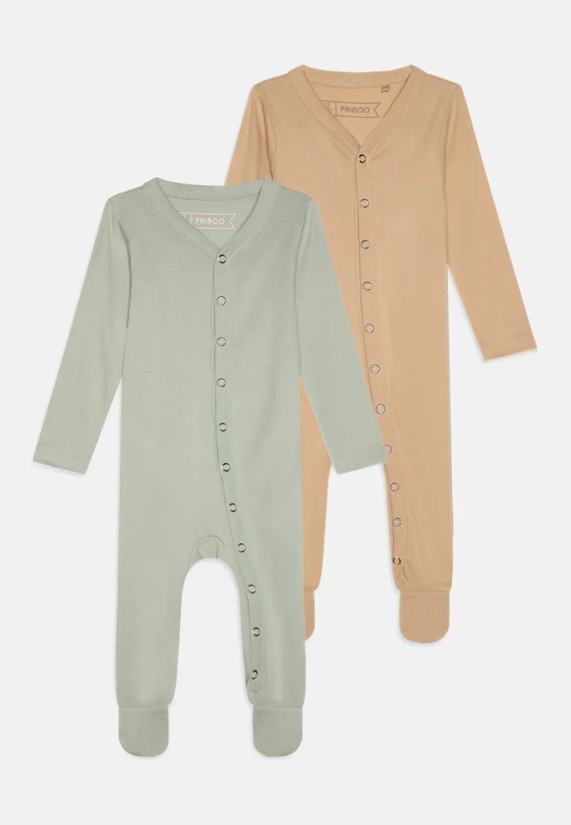 UNISEX BABY 2 PACK - Strampler - beige/mint