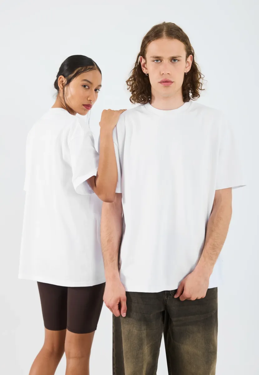 UNISEX BASIC OVERSIZED HEAVY T-SHIRT - T-Shirt basic - white