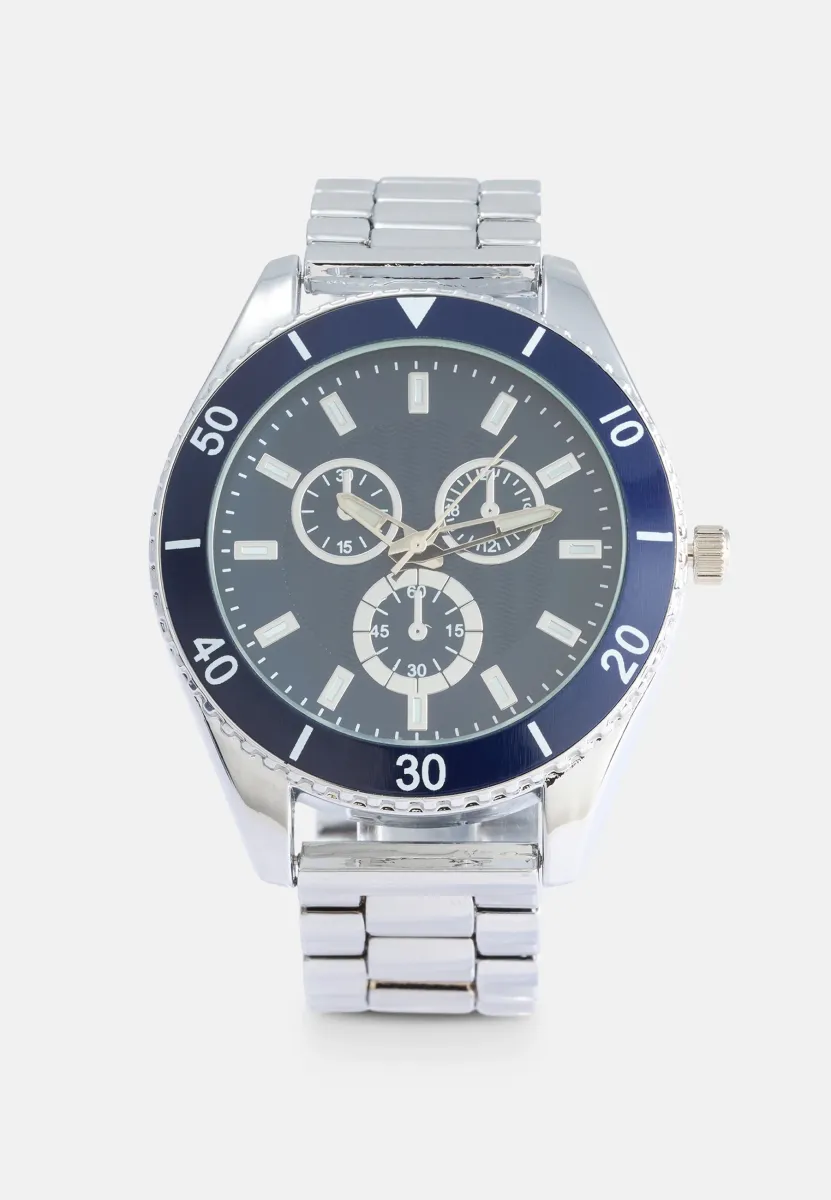 UNISEX - Chronograph - silver-coloured/blue
