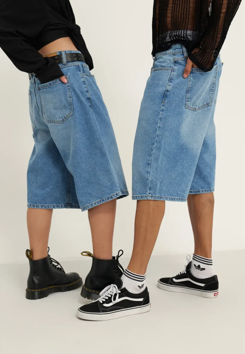 UNISEX - Jeans Shorts - light blue denim