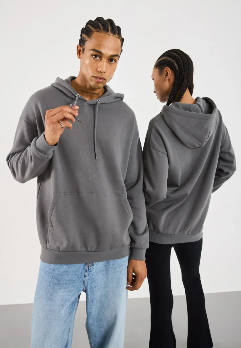 UNISEX - Kapuzenpullover - mottled dark grey