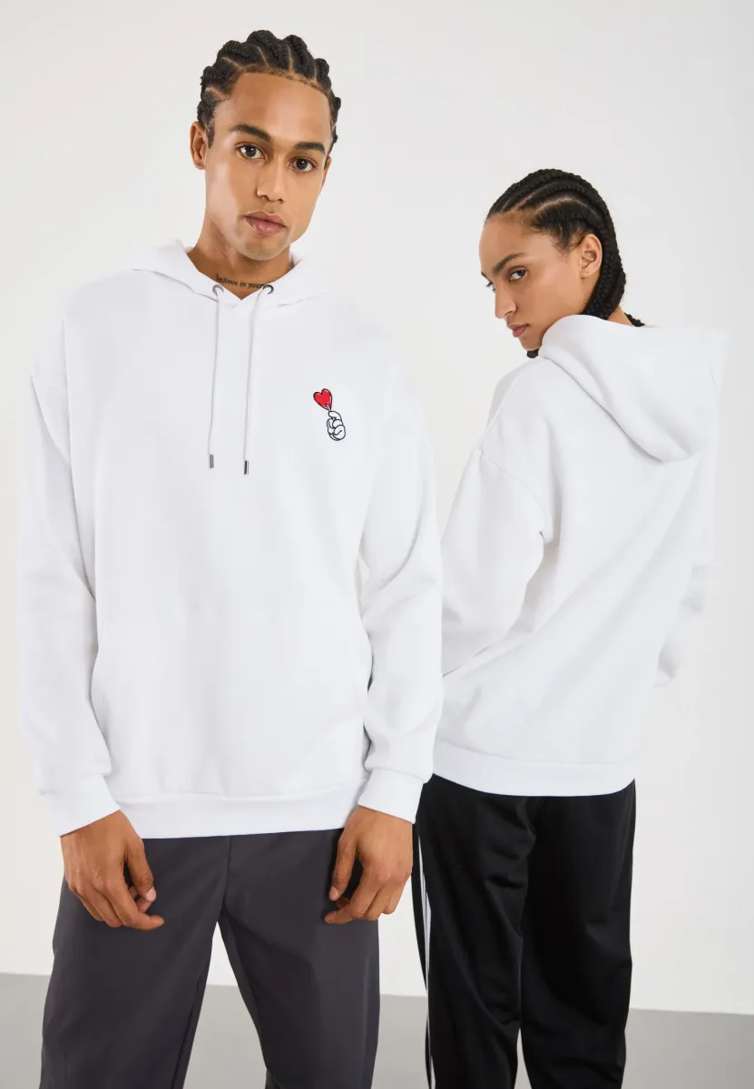 UNISEX - Kapuzenpullover - white