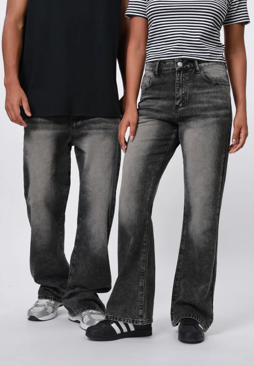 UNISEX - Loose Jeans - black