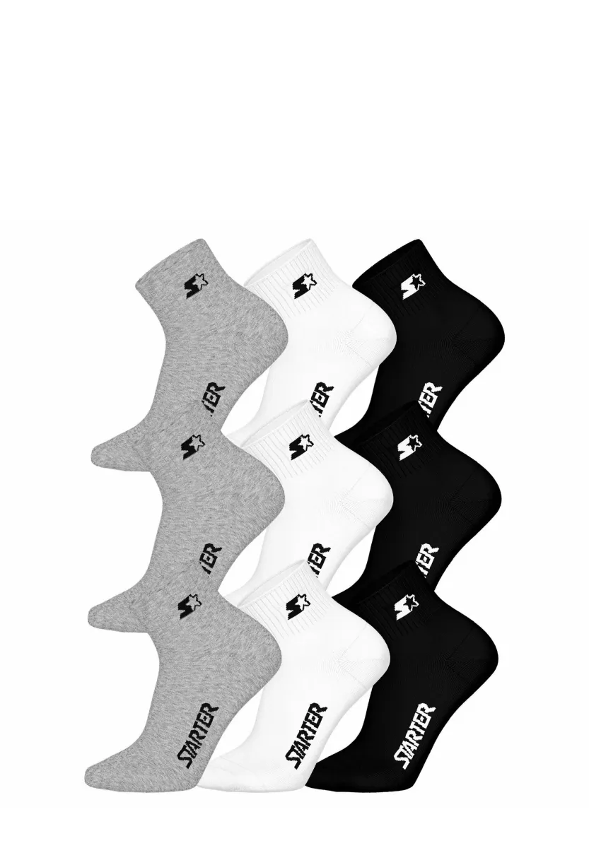 UNISEX QUARTER 9ER PACK - LOGO - Socken - weiß/grau/schwarz