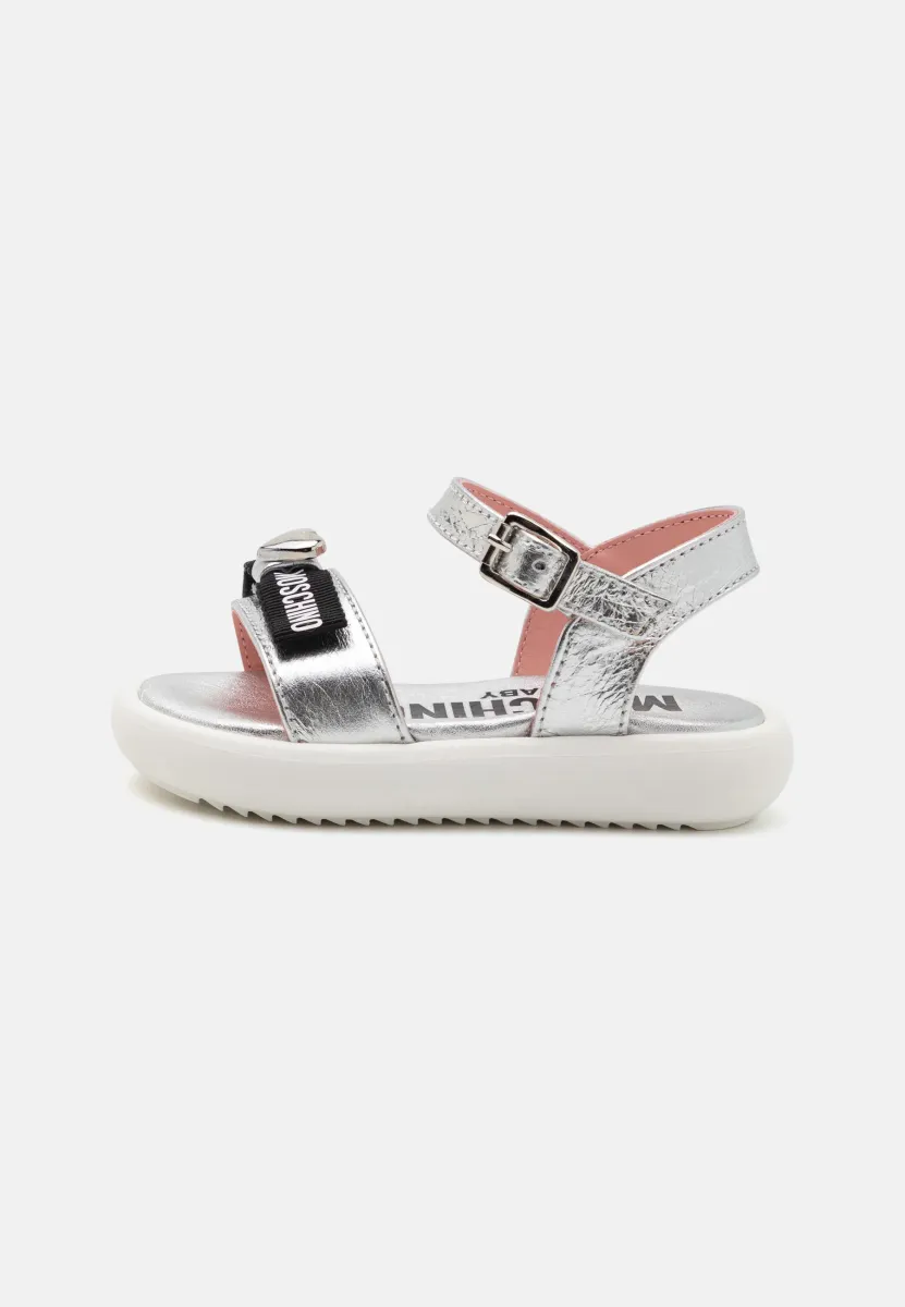 UNISEX - Riemensandalette - silver/black