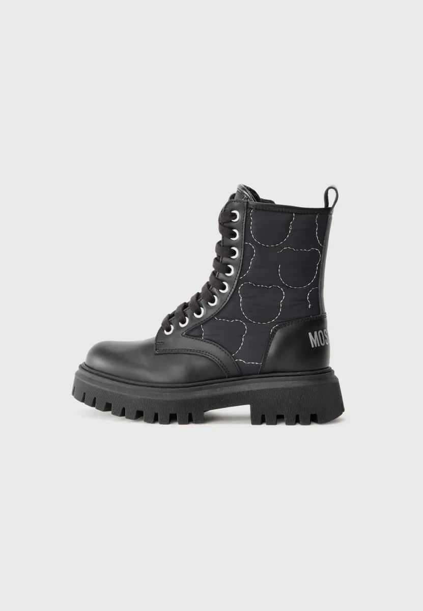 UNISEX - Schnürstiefelette - black/silver-coloured