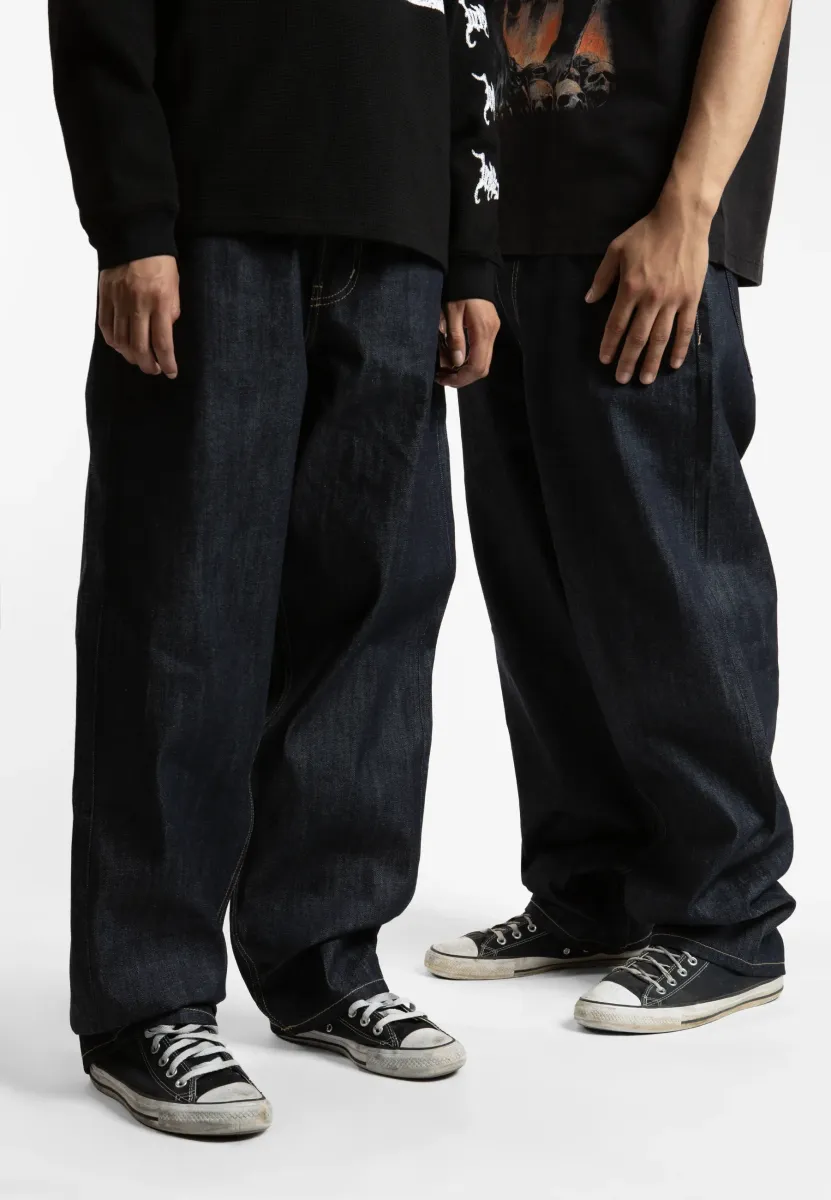 UNISEX SIGNATURE SELVEDGE CASPER - Baggy Jeans - raw blue