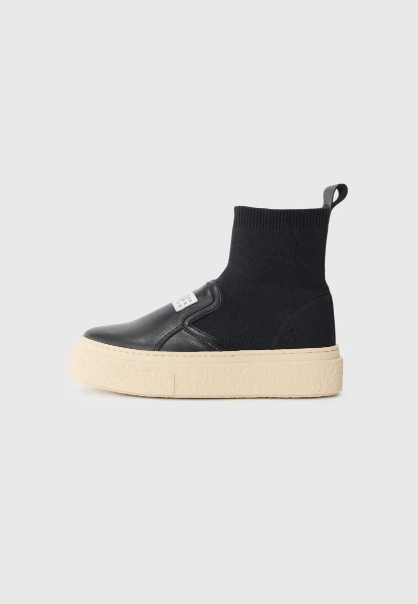 UNISEX - Sneaker high - black/white