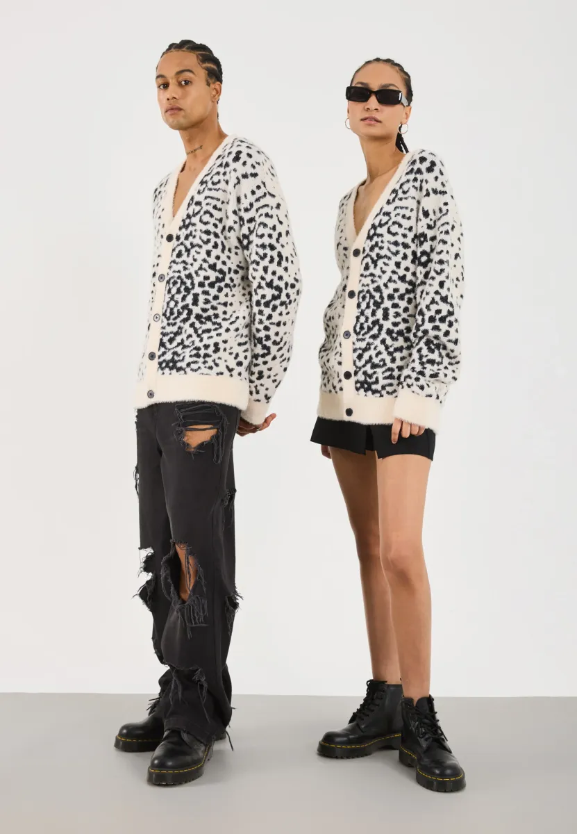 UNISEX - Strickjacke - White/Black