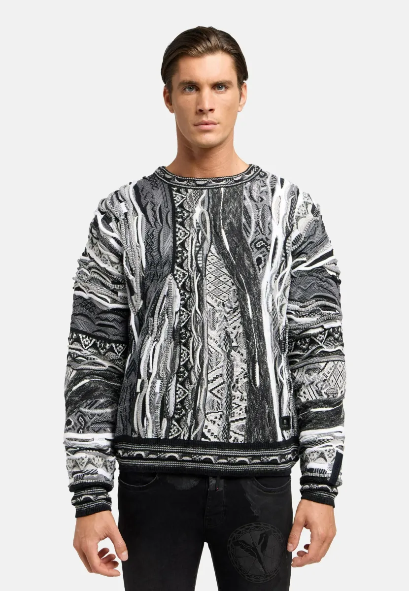 UNISEX - Strickpullover - anthrazit   mehrfarbig