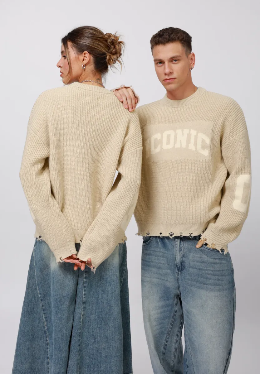 UNISEX - Strickpullover - beige/ivory