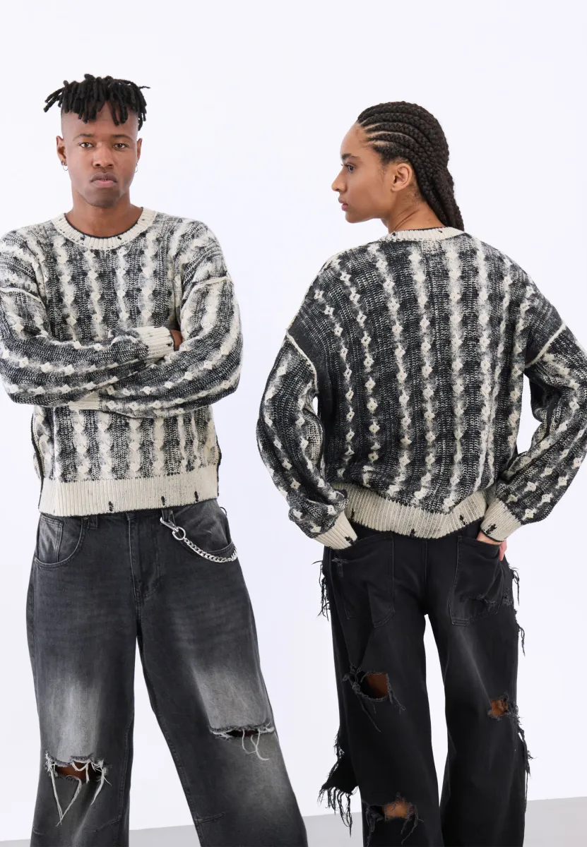 UNISEX - Strickpullover - black