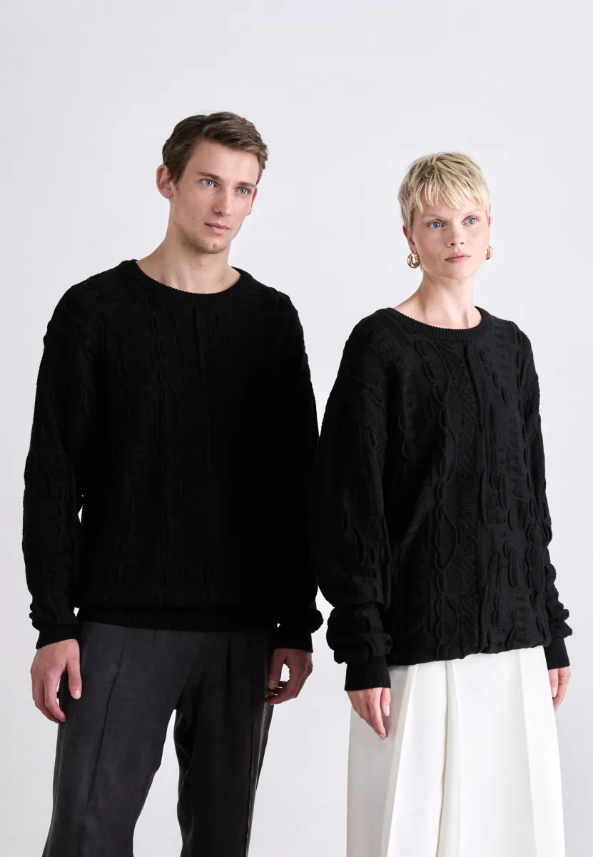 UNISEX - Strickpullover - black