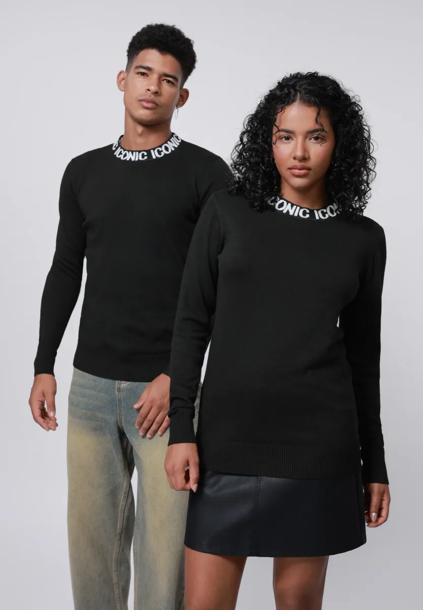 UNISEX - Strickpullover - black