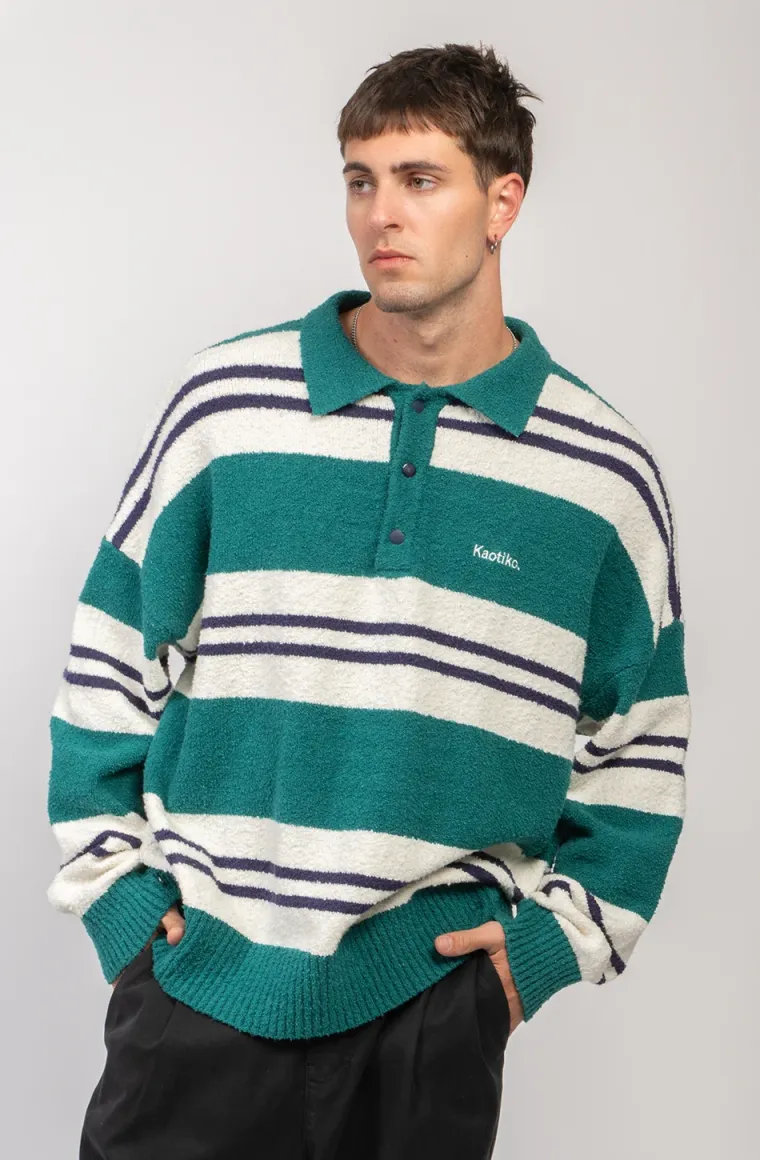 UNISEX - Strickpullover - green/navy