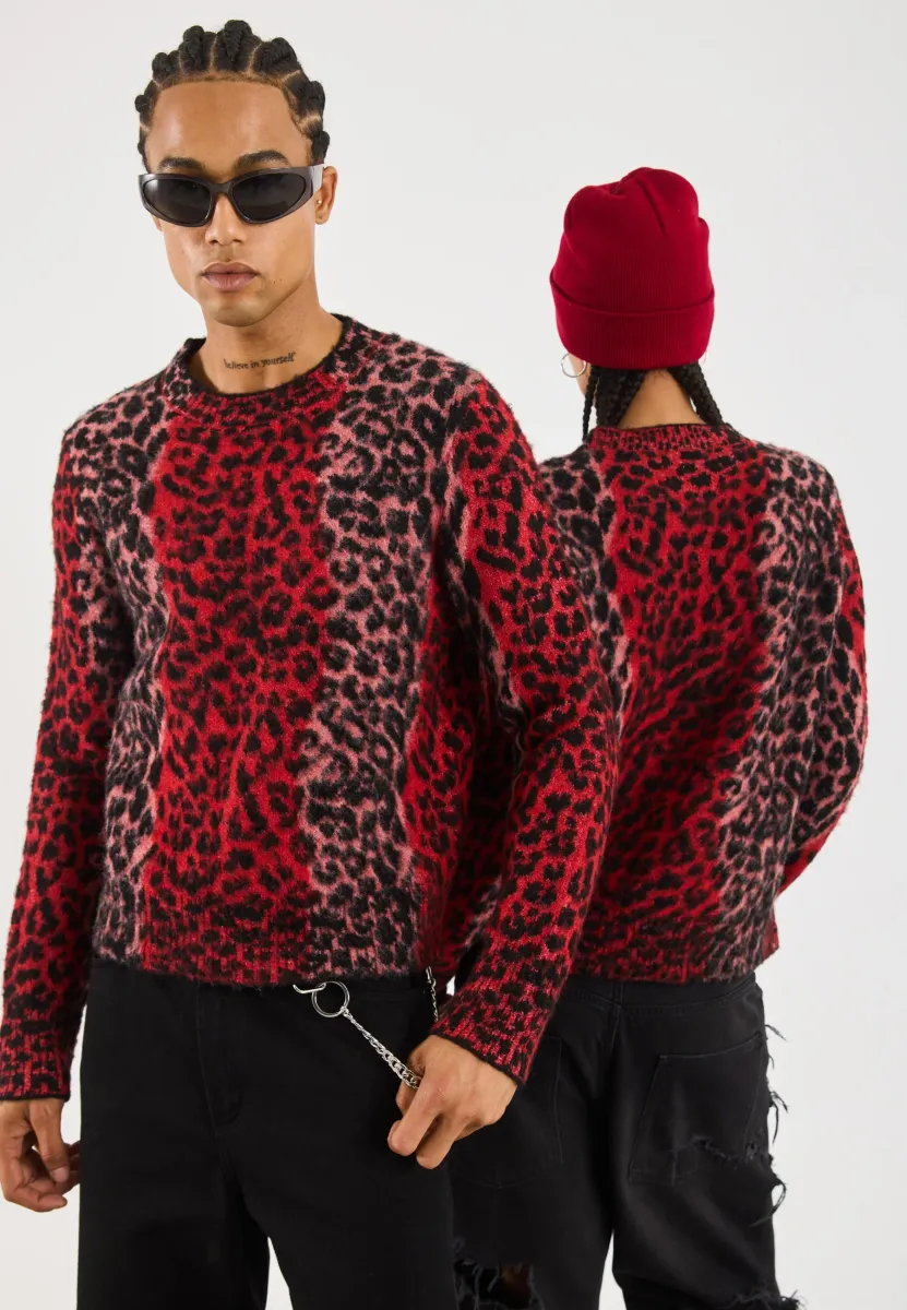 UNISEX - Strickpullover - red/black