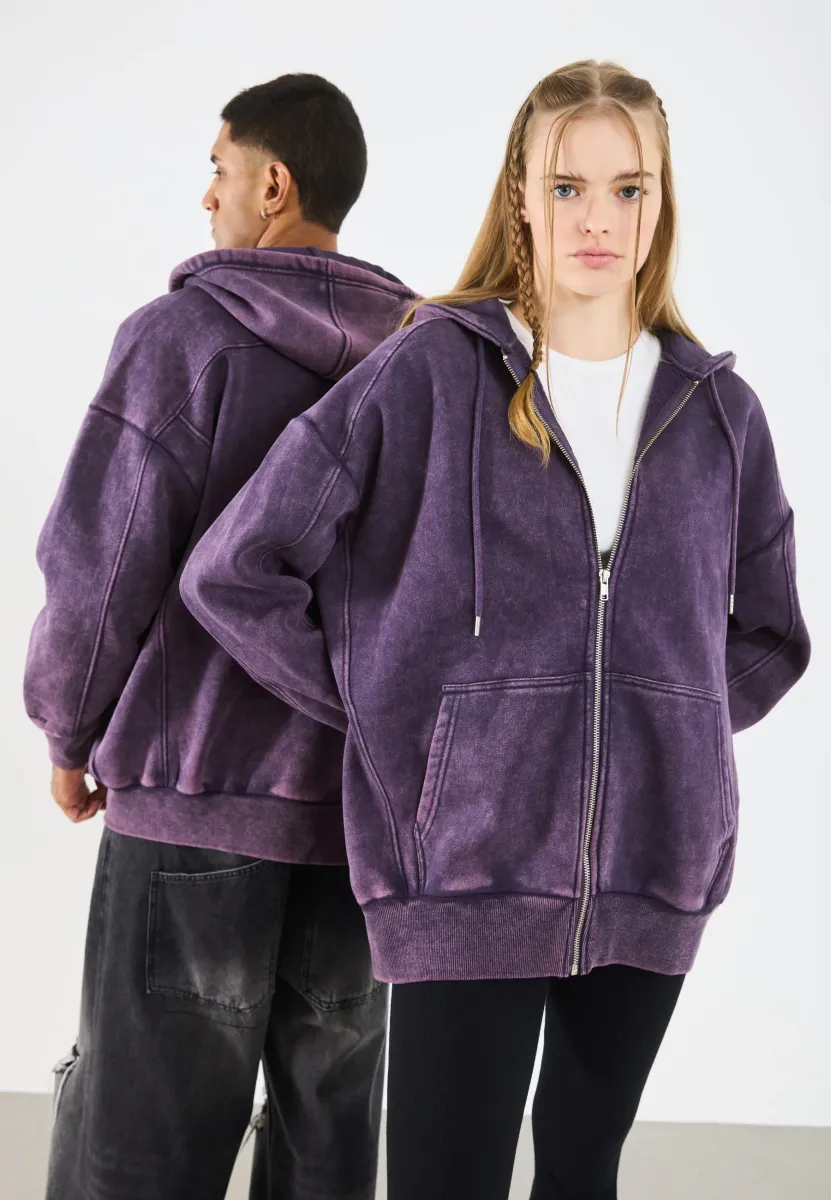 UNISEX - Sweatjacke - purple