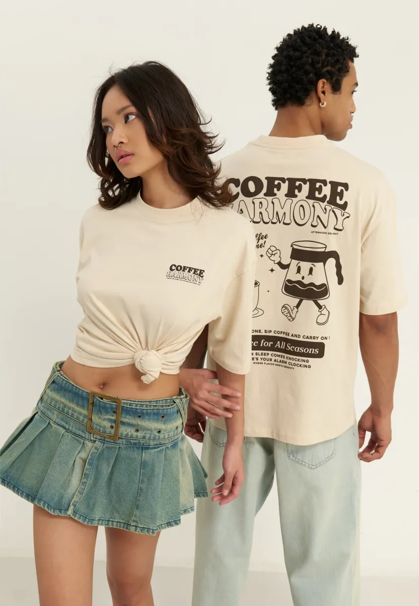 UNISEX - T-Shirt print - beige