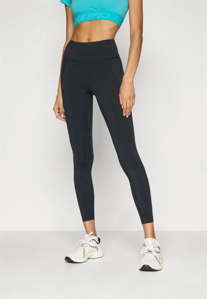 UNIVERSA SEAMLESS FRONT 7/8 - Tights - black/anthracite/smoke grey