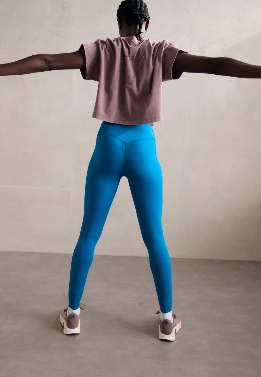 UNIVERSA SEAMLESS FRONT - Tights - green abyss/midnight turquoise