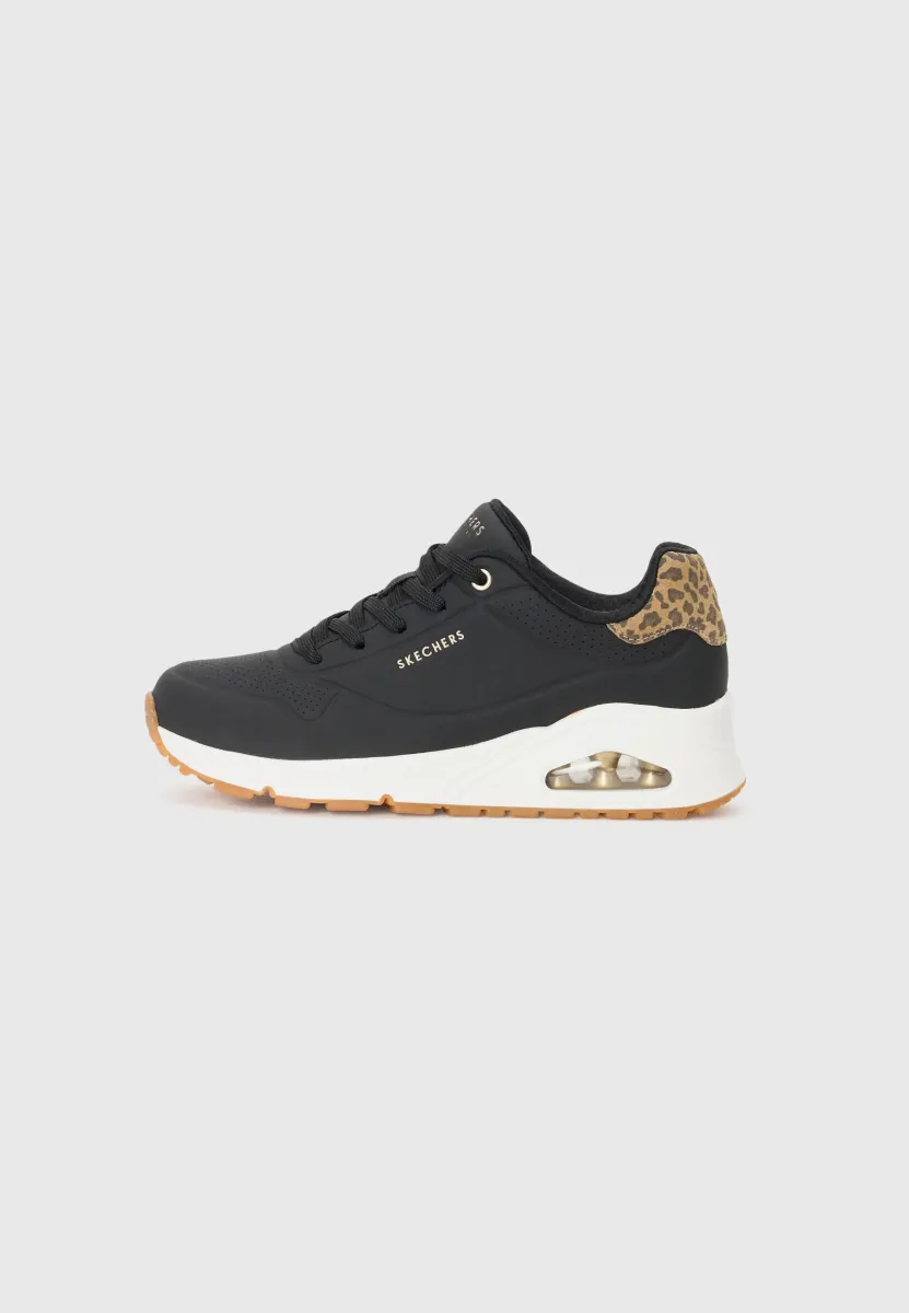 UNO - Sneaker low - black/leopard