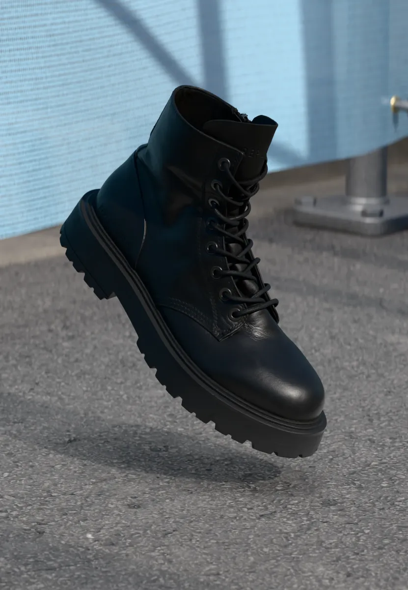 URANUS DARK - Schnürstiefelette - black