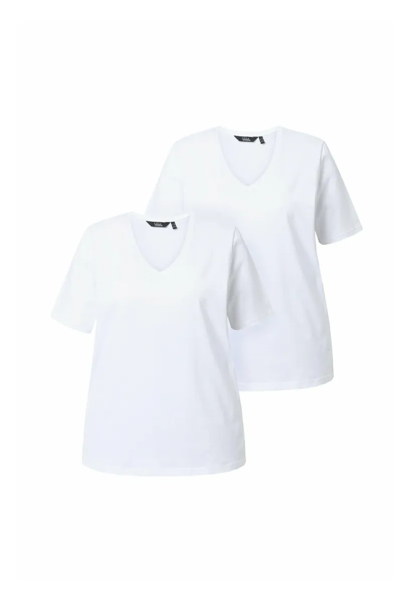 V-AUSSCHNITT HALBARM - T-Shirt basic - snow white