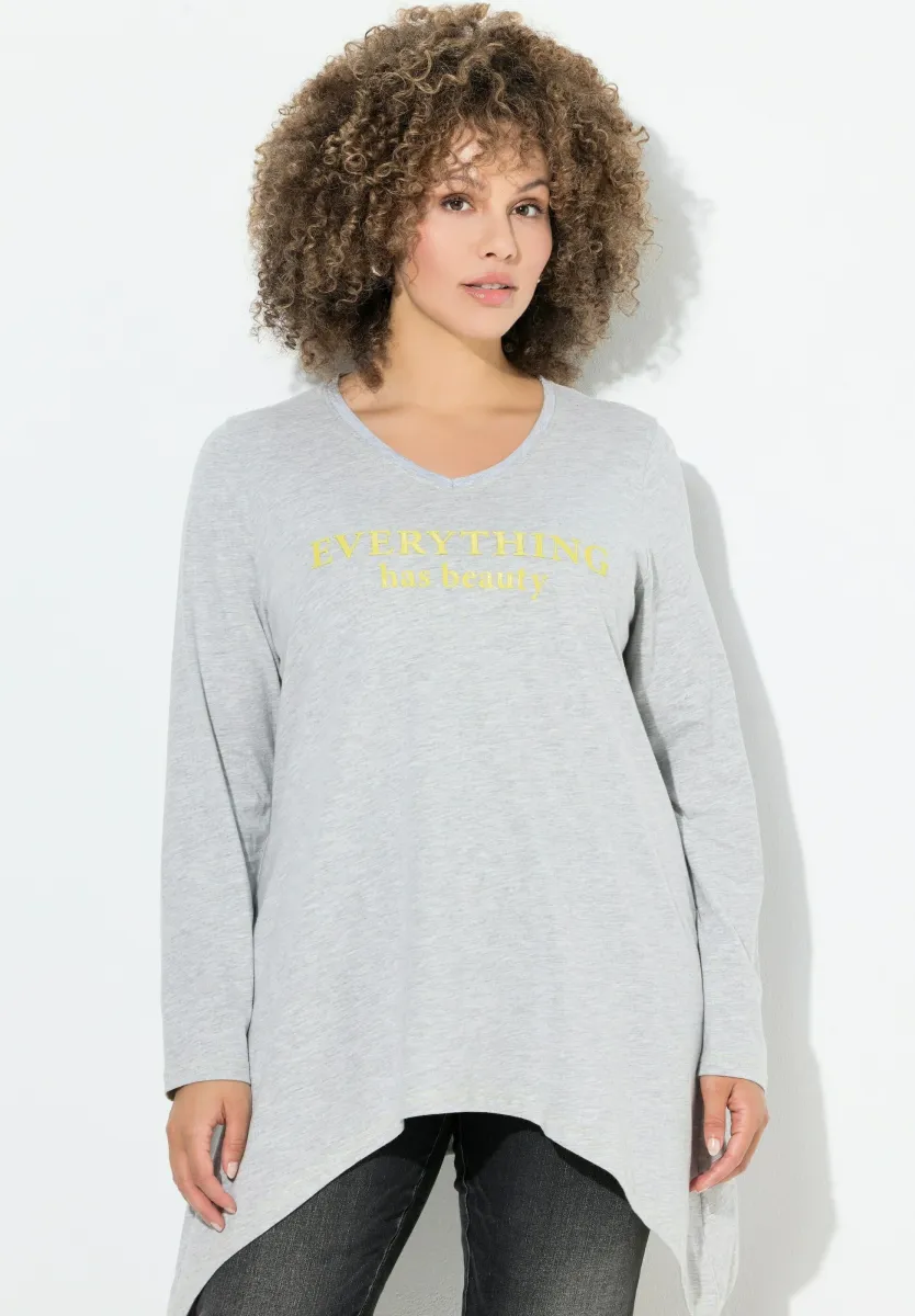 V-AUSSCHNITT LANGARM - Langarmshirt - pale mottled grey