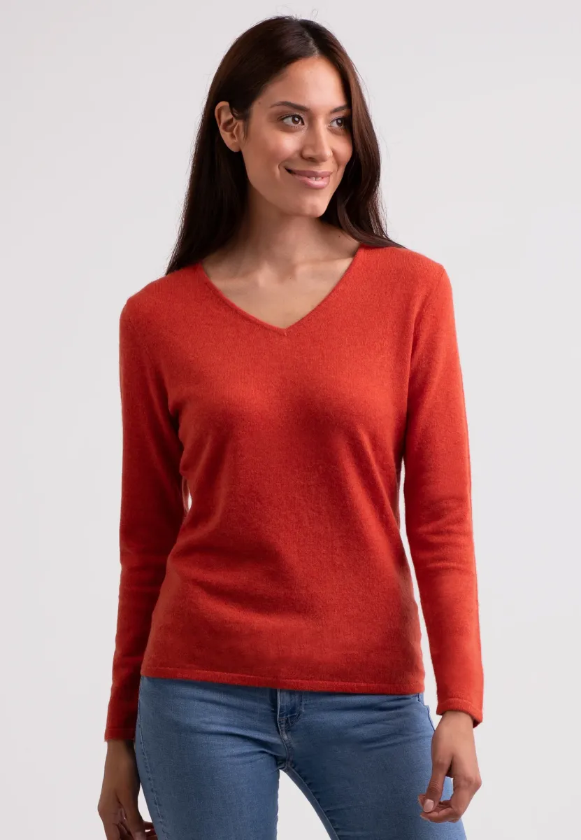 V-AUSSCHNITT  - Strickpullover - siena gelb