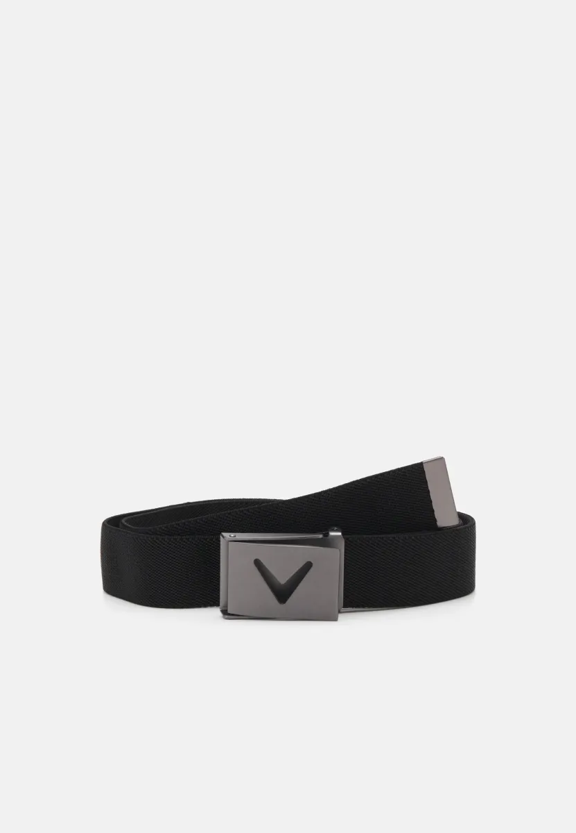 V LOGO BELT - Gürtel - caviar