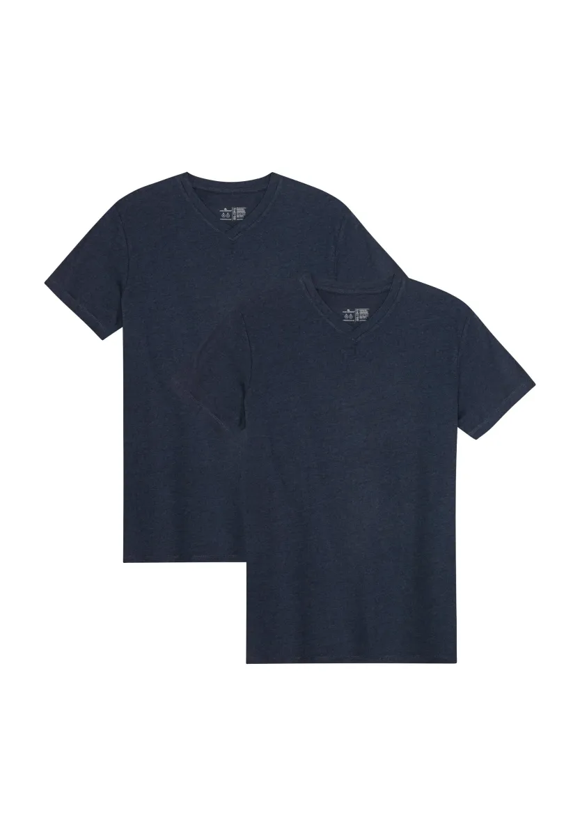 V-NECK 2-PACK - T-Shirt basic - dark navy
