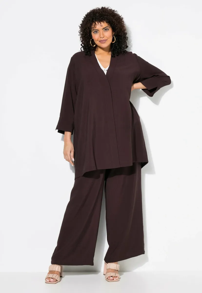 V-NECK SNAP CLOSE - Strickjacke - mahogany
