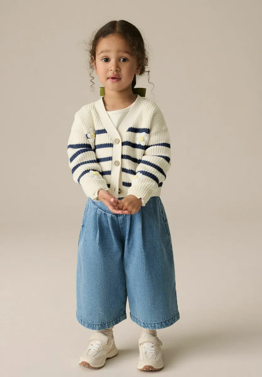 V-NECK  - Strickjacke - stripe