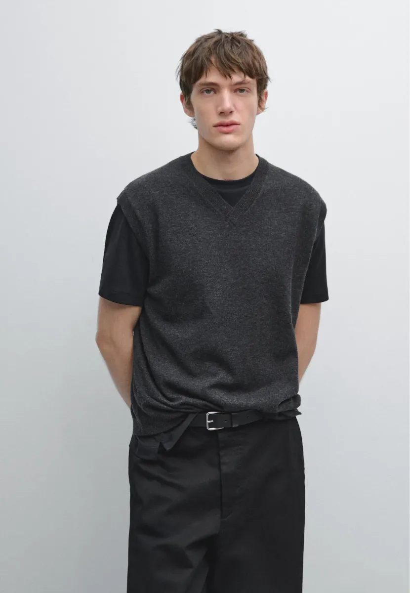 V-NECK  - Strickpullover - dark grey
