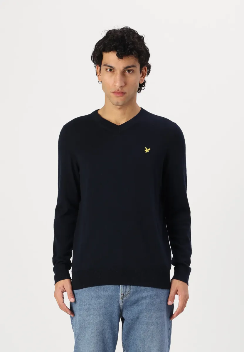 V NECK - Strickpullover - dark navy