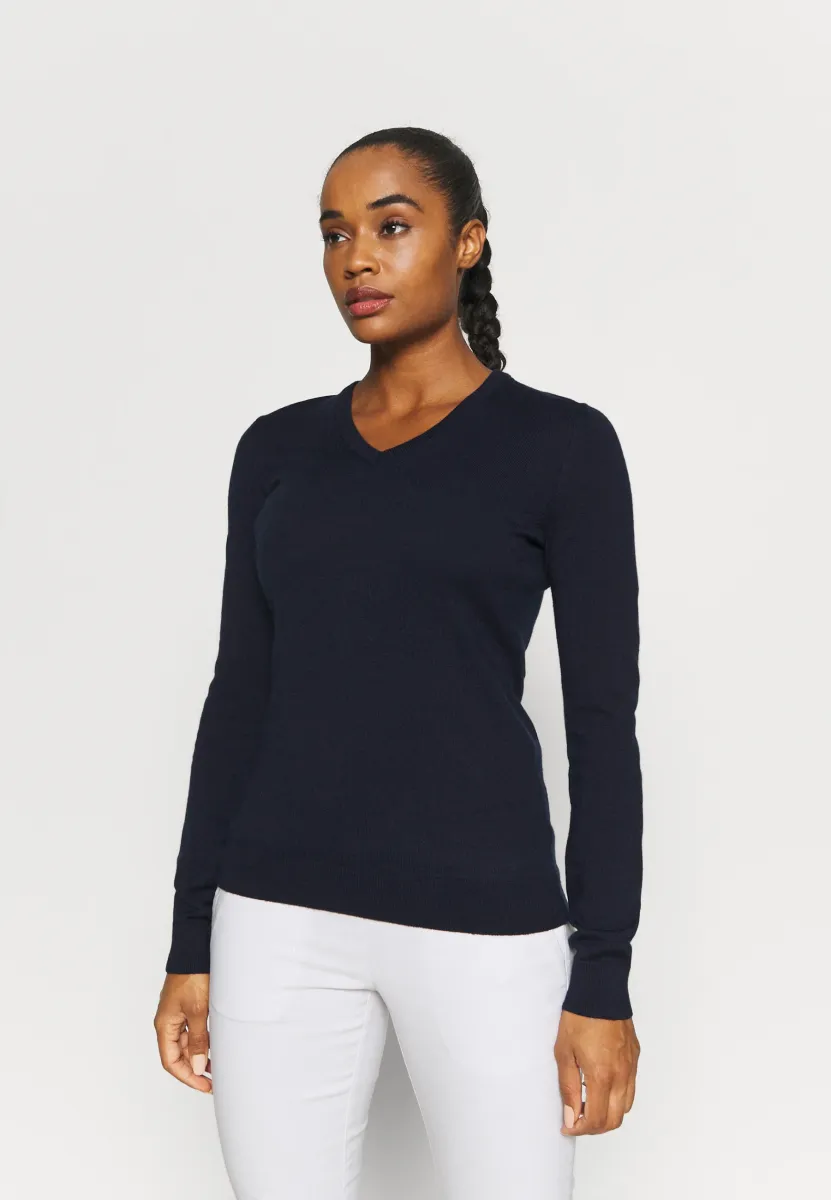 V NECK - Strickpullover - dark navy