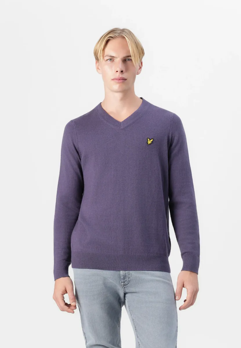 V NECK - Strickpullover - graystone