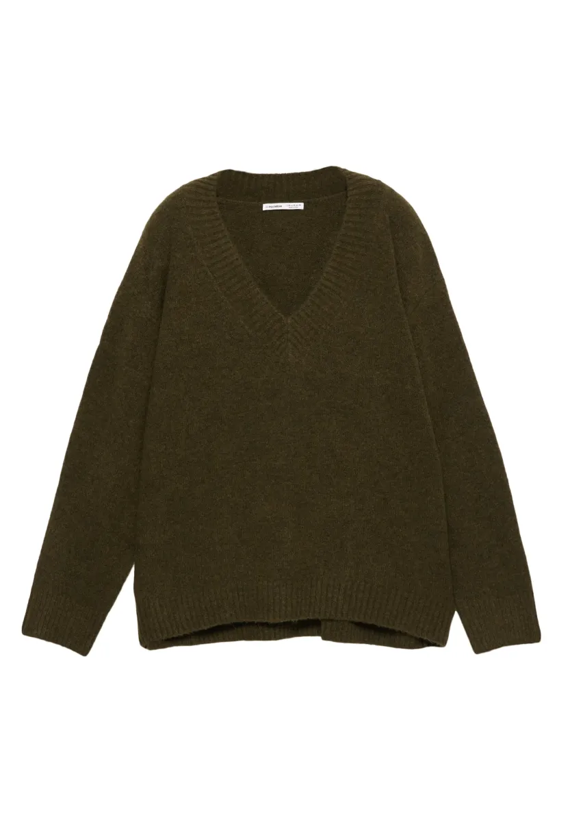 V-NECK - Strickpullover - green