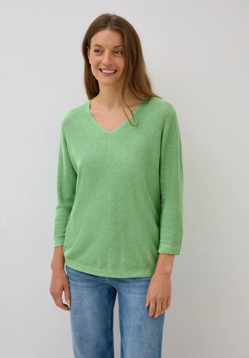 V-NECK  - Strickpullover - grün