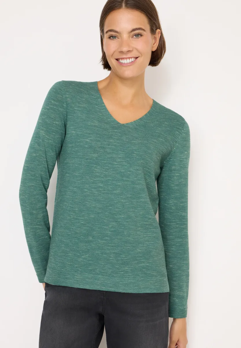 V-NECK - Strickpullover - grün