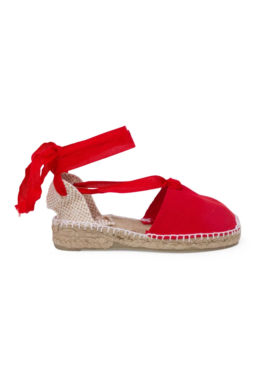 VALENCIANAS LISAS - Riemensandalette - rojo
