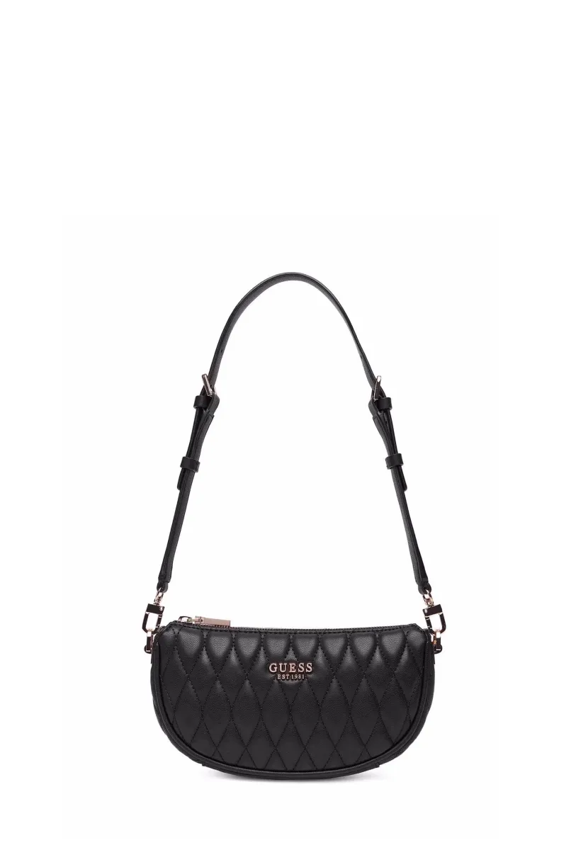 VALLA MINI TOP ZIP SHLDR VAR - Umhängetasche - screziato-mottled black