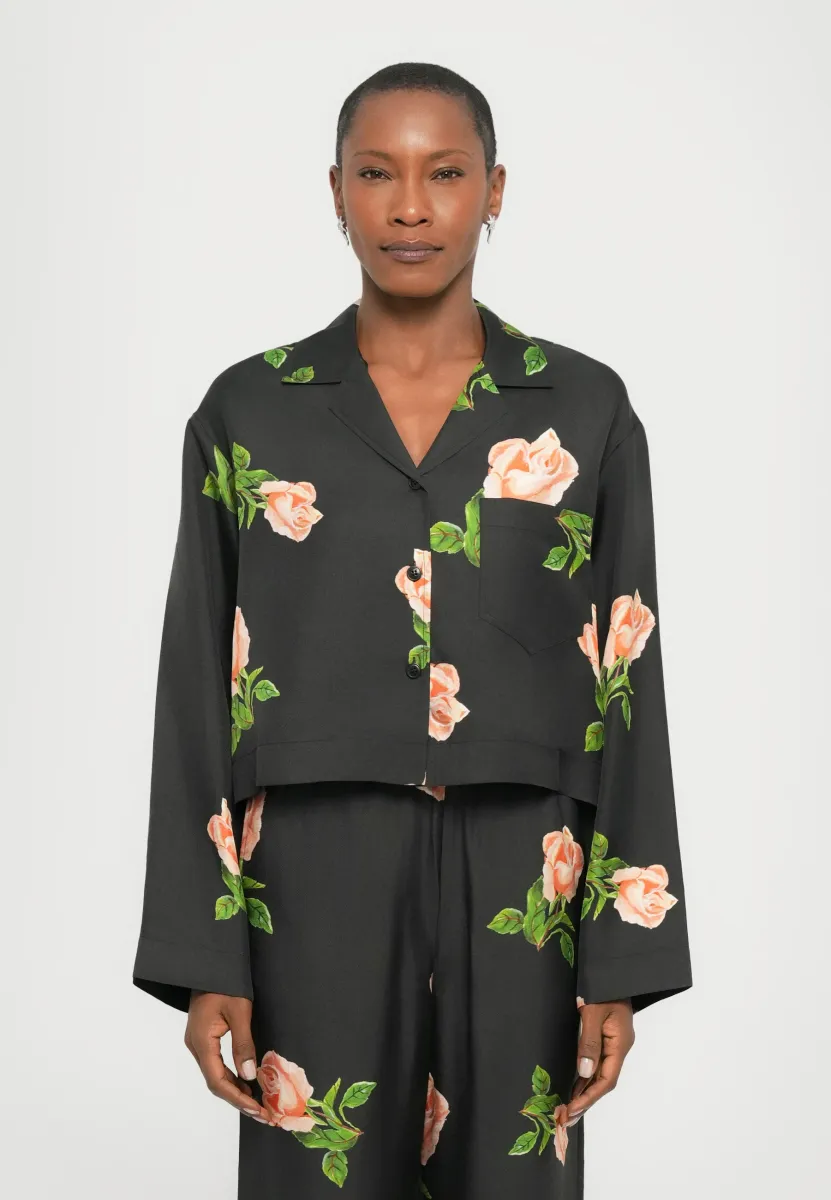 VALLY - Hemdbluse - off black