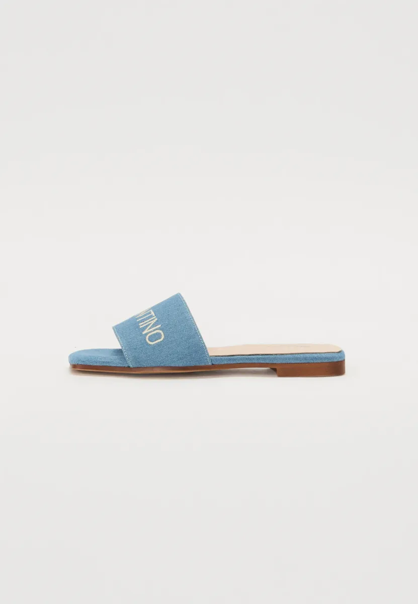 VALLY - Pantolette flach - denim