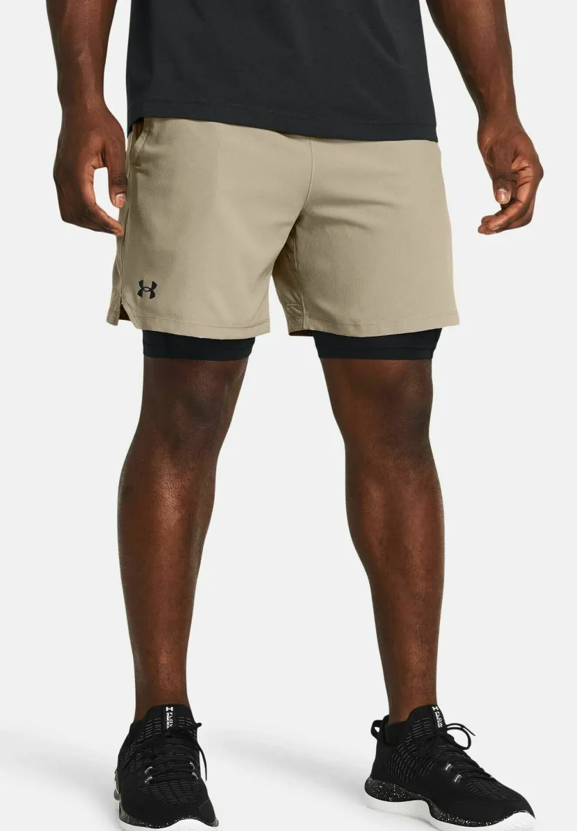 VANISH WOVEN - 2-in-1 Shorts - beige