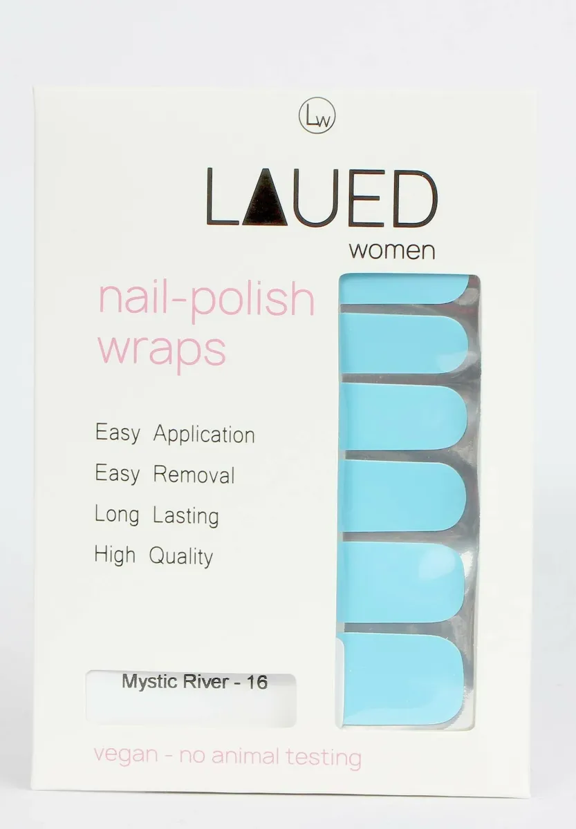 VARGU LAUED NAGELFOLIEN SOLID BLUE - Nagelsticker - mystic river