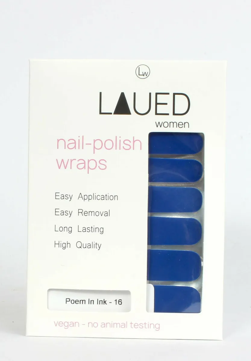 VARGU LAUED NAGELFOLIEN SOLID BLUE - Nagelsticker - poem in ink